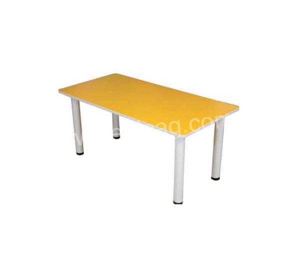Metal Stand Rectangular Table 60x120 Cm