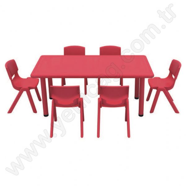 Plastic Rectangular Table 60x120 Cm
