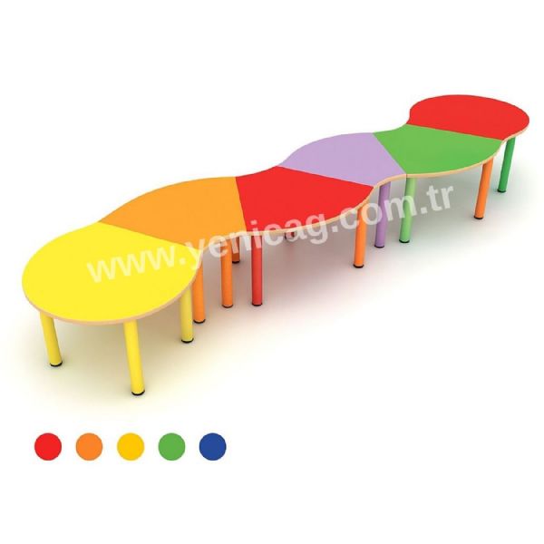 Tırtıl Masa 6 Parça