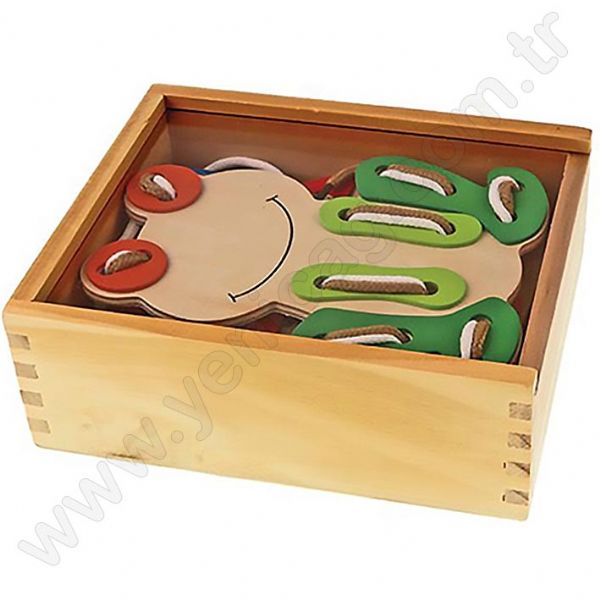 Wooden Drawstring Frog Game